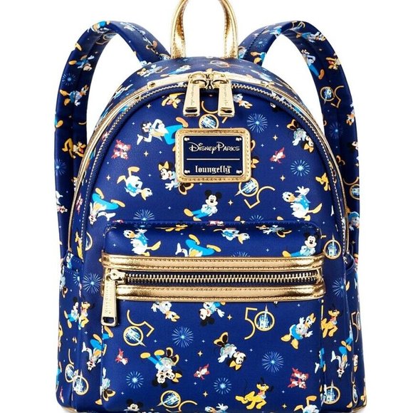 NWT Loungefly Walt Disney World 50th Anniversary Loungefly Mini Backpack